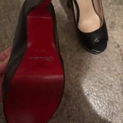 新品未使用　コメックス　パンプス　黒　赤の画像