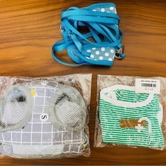 新品 未使用 犬用ハーネス&リード  グレー Sサイズ 他2点