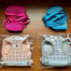 新品 未使用 犬用ハーネス&リード  グレー Sサイズ 他2点の画像