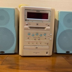 DENON製　CD、MD、カセットテープ対応のコンポ