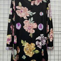 ★【LEONARD / レオナール】ワンピース  毛 絹   バックファスナー  膝丈  LLサイズ  北九州店舗店頭販売のみの画像