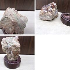 鑑賞石 天然石 鉱物 詳細不明 重量 約1,207g 台付き オブジェ インテリア 置物 現状品 苫小牧西店の画像