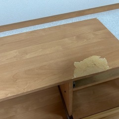 堀田木工 アンアン キッチンカウンター　アルダー天然木 間仕切り 幅120×奥行44.5×高さ90.5cm 人工大理石トップ 美品の画像