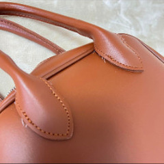 美品　ブラウン　ハンドバックの画像