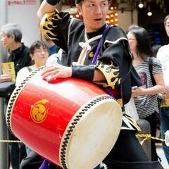 新品未使用32.980円 3mサージ/モス布 沖縄大太鼓44cm 撥付き エイサー