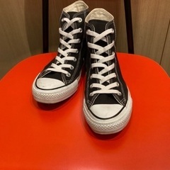 👟《 ★ converse ★ 》 黒 ✨綺麗！✨  size 24cm . オールスター ハイカット ，の画像