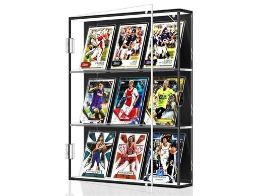 新品　3階ショーケース カード ディスプレイ UVカット トレーディングカードケース 飾る 壁掛け