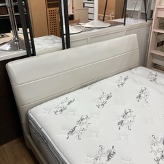 S176 ⭐ ジモティー限定価格！ドリームベッド  シモンズ クイーンベッド プレミアムクラスマットレス  幅165cm USED 綺麗の画像