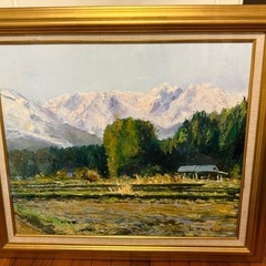 52.「新緑の安曇野」髙橋一善 油絵