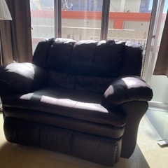 アメリカ中古本革ソファー