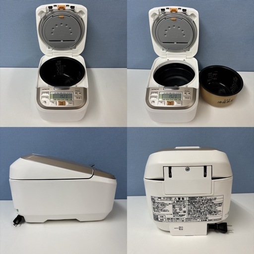 I342 ? 2023年製の美品♪ HITACHI 圧力スチーム炊飯ジャー 5.5合炊き ⭐ 動作確認済 ⭐ クリーニング済