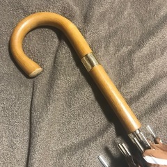 正規品 セリーヌ 近年モデル トリオンフ ウッド 長傘 アンブレラ ベージュ系の画像