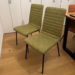 美品　ダイニングチェア　グリーンの画像