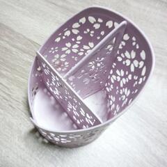 可愛いい ペン立て 桜柄