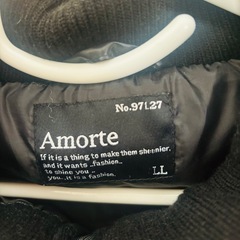 Amorte ブラック キルティングジャケット LLサイズの画像