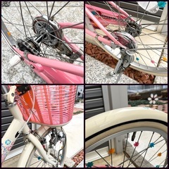 ブリヂストン　キッズ　子供用自転車　20インチ　ピンク　かわいい　綺麗　美品の画像