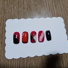 ネイルチップ　赤