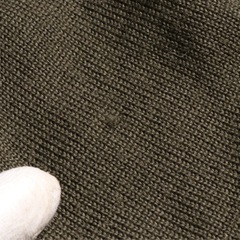 ★訳あり★ Chamois シャモア トップス　ニット　長袖　M 刺繍　チャーム付　ウール100％  グリーン カーキ　送料無料の画像