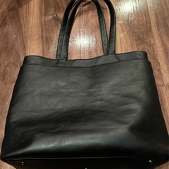 レザートートバッグ　ブラック　45*30【渡し先決定】