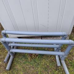 塩ビ管で作った仮置き台（パイプ馬）の画像