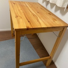 無印良品：パイン材テーブルデスク・折りたたみ式（80×50×70cm）の画像