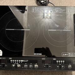 アイリスオーヤマ　2口IHコンロ　台付きの画像