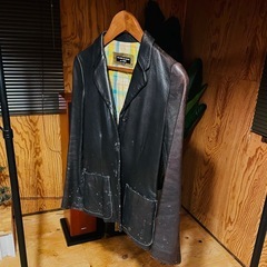 バーニーズ購入 コンドウレザー本革ジャケットレディースS-M