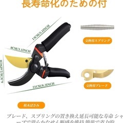 【新品】剪定バサミ 人気庭師おすすめ‼︎ 園芸用はさみ フッ素コーティングの画像