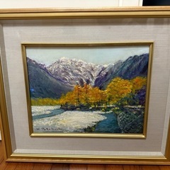 67.「上高地からの穂高」髙橋一善  油絵