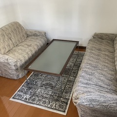超美品　3人掛け　ソファカバー　肘掛けあり　ブラック　ベージュ
