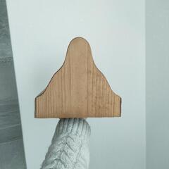 パッと持ち運べる花柄ソーイングトレー♡木製　持ち手の画像