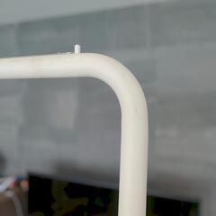 ロングコートもかけられる☆アイアンバー洋服ラック　組み立て式の画像