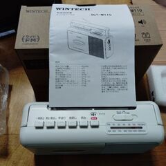 ＷＩＮＴＥＣＨモノラルラジカセ　SCT-M110　未使用です!の画像