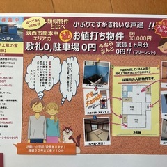 【1/11値下げ】【平屋貸家】筑西市関本中　2DK  ペット、事務所利用 - 筑西市