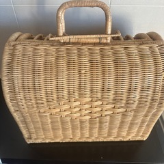 ペット　キャリーケース　ラタン風の画像