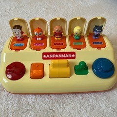 アンパンマンがポン！★知育玩具★つまんで回してレバーを引いて★指トレ★赤ちゃんベビーバイキンマンドキンちゃんの画像