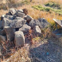 お庭造りに大小、いろんな形の石多数あります。の画像