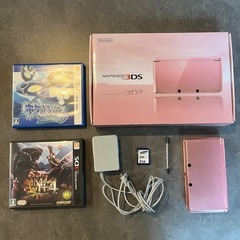 美品　3DS ミスティピンク　箱付き　ソフト2本