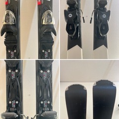 156cm ジュニア用 スキー板  ストック付き ROSSINGNOL PURSUIT 100 中古 白系 中級者から上級者向けの画像