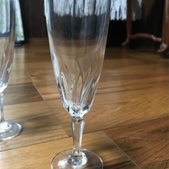 値下げ　50%off  クリスタル製シャンパングラス3脚セットの画像