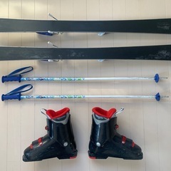 スキー板 ストック スキー靴 子供用(中古品)の画像