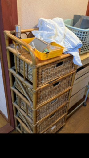 ★完売御礼！★ 売切処分！　籐のチェスト　5段収納