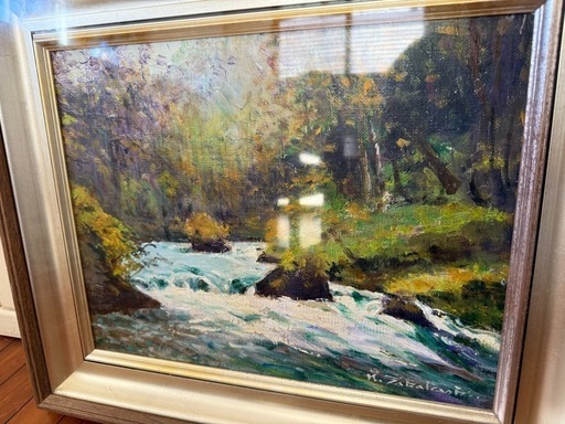 39.「奥入瀬」髙橋一善 油絵 70.「渓流（奥入瀬）」髙橋一善 油絵