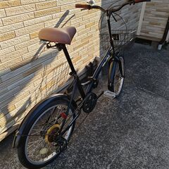 中古折り畳み自転車 6段変速 20インチ ライト無し 軽整備済み 防犯登録対応 町田市 相模原市 MM588の画像