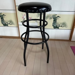Sun Ruck(サンルック) カウンターチェア アンティーク調 SR-0300BS-BK ブラック 4脚セットの画像