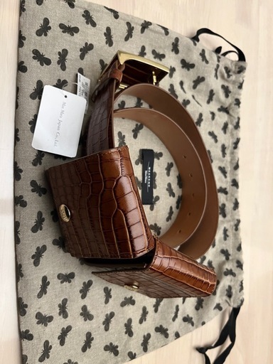 【新品未使用】Max Mara マックスマーラ ウエスト バッグ クロコ 型押し ベルト付き　Mサイズ