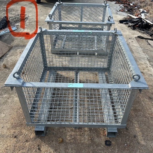 【配送可】鉄かご パレティーナ 鉄パレ ゴミカゴ 資材箱 吊り フォーク可能 業務用