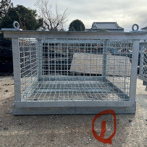 配送可】鉄かご パレティーナ 鉄パレ 資材箱 吊り フォーク