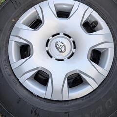 新車外し　2024年製ハイエース200系純正タイヤ＆ホイール4本セットの画像