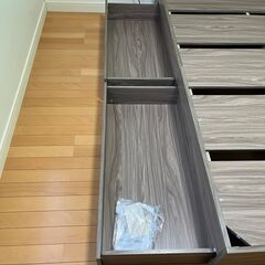 ☆セミダブルベッドフレーム　ライトグレーをお譲りします！★の画像